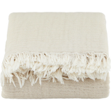 Beige Cotton Throw