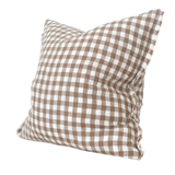 Camille Brown Gingham Cushion