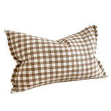 Camille Brown Gingham Cushion