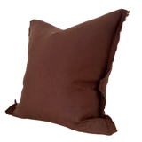 Camille Dark Brown Linen Cushion