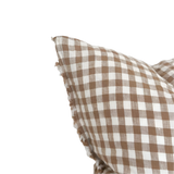Camille Brown Gingham Cushion