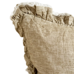 Camille Olive Washed Linen Cushion