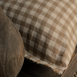Camille Light Brown Gingham Cushion 