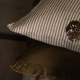 Camille OliveStripeCushion