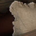 Camille Olive Washed Linen Cushion