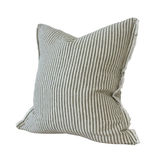 Camille Olive Stripe Cushion 