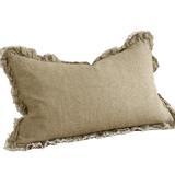 Camille Olive Washed Linen Cushion
