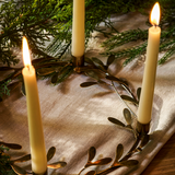  Christmas Candle Ring Antique Brass