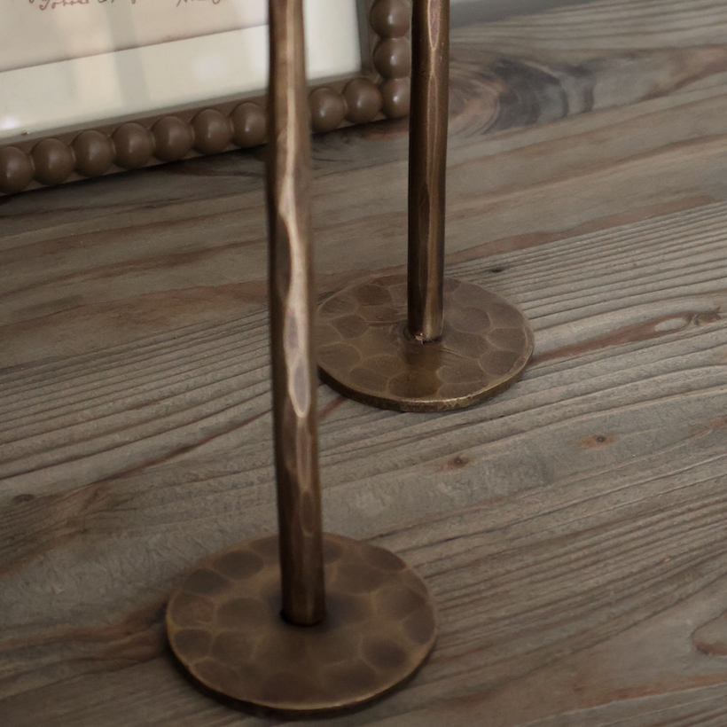 Isla Large Brass Taper Candleholder