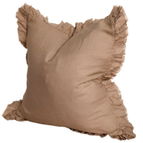 Celia Large Brown Ruffle Cushion