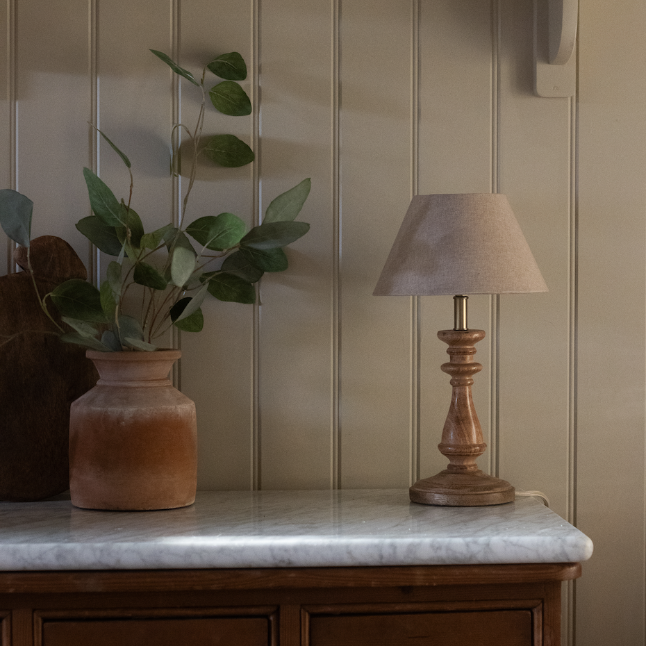 Celine Table Lamp with Natural Linen Shade