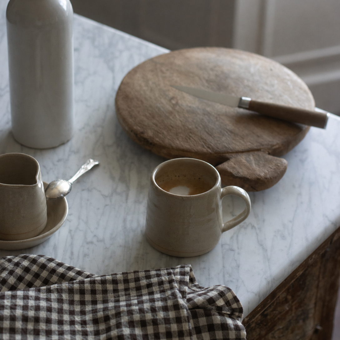Charcoal Gingham Tea Towel
