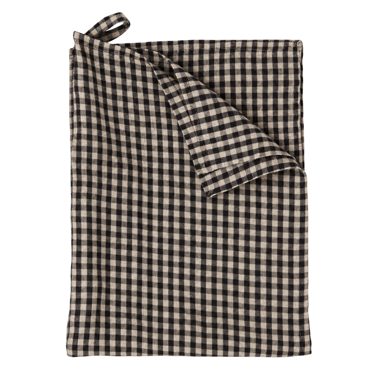 Charcoal Gingham Tea Towel