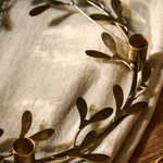 Mistletoe Christmas Candle Ring Antique Brass