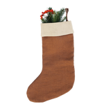 Cinnamon Linen Christmas Stocking