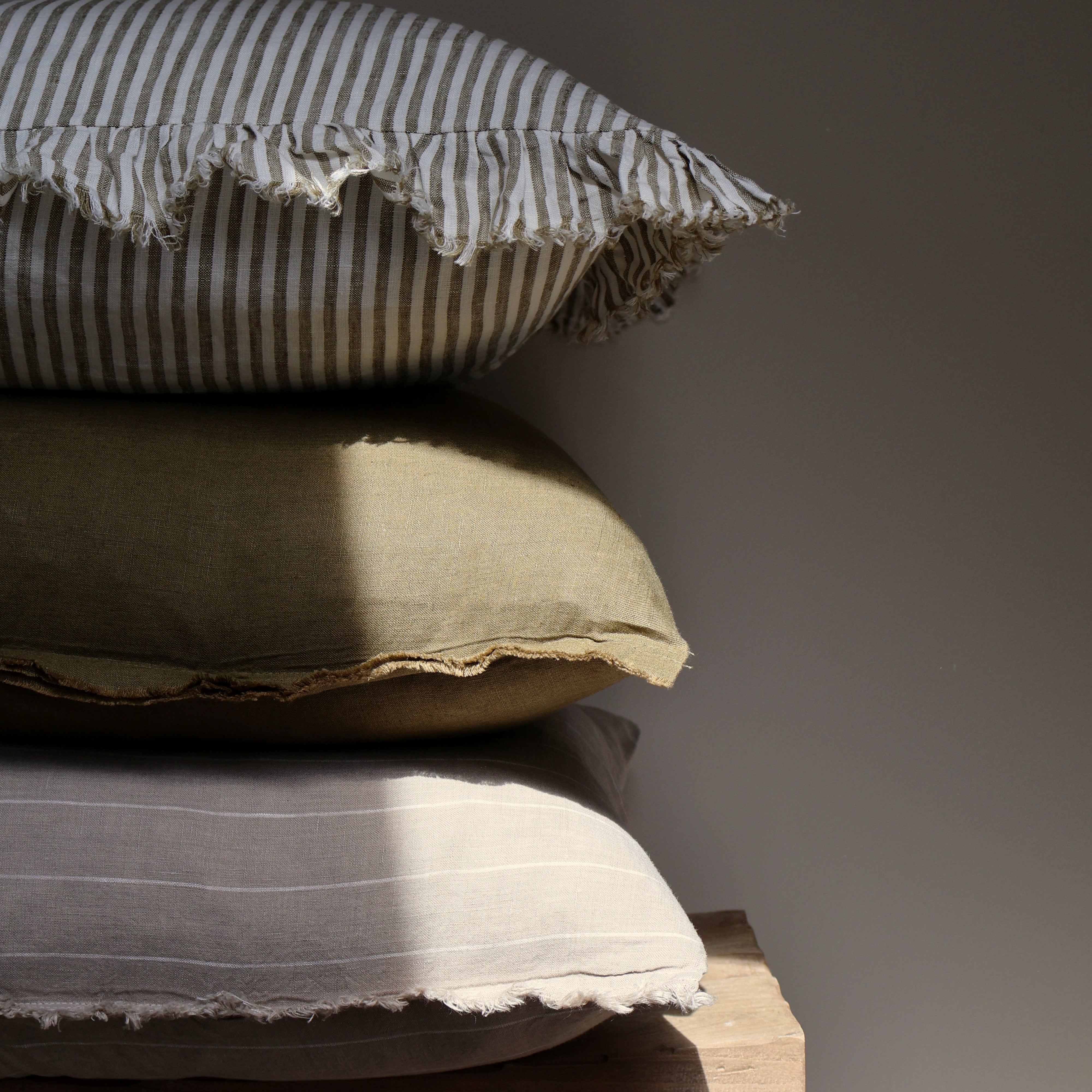 Beige Stripe Cushion
