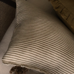 Camille Olive Stripe Cushion