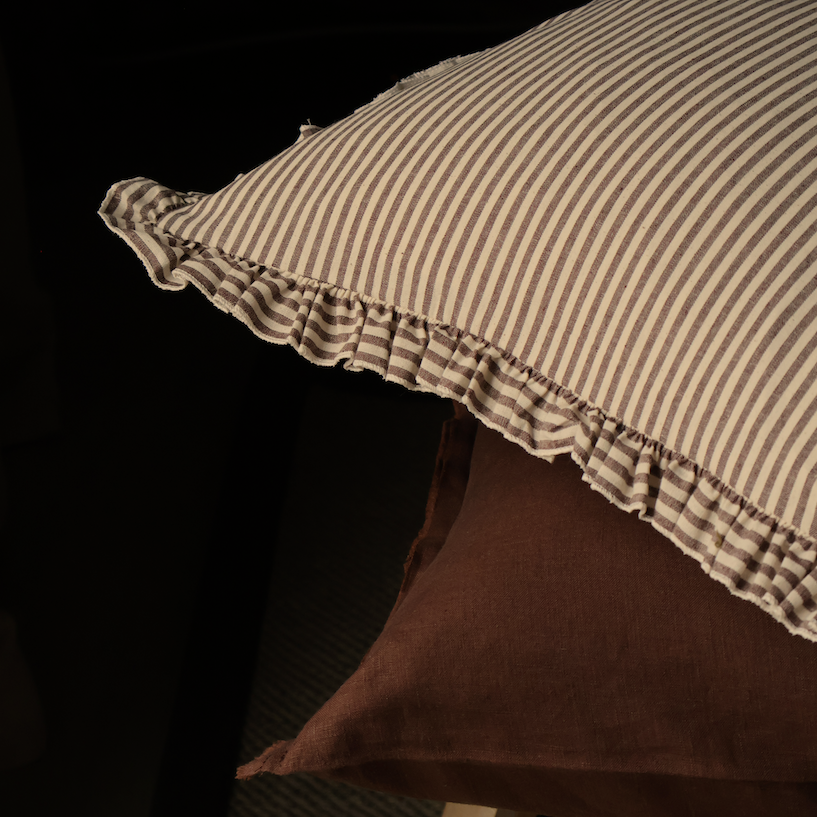 Raya Brown Stripe Cushion