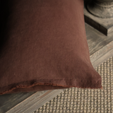 Camille Dark Brown Linen Cushion
