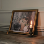 Earthen Jugs with Gathered Greens Framed Picture