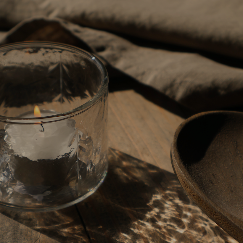 Elora Small Glass Candleholder