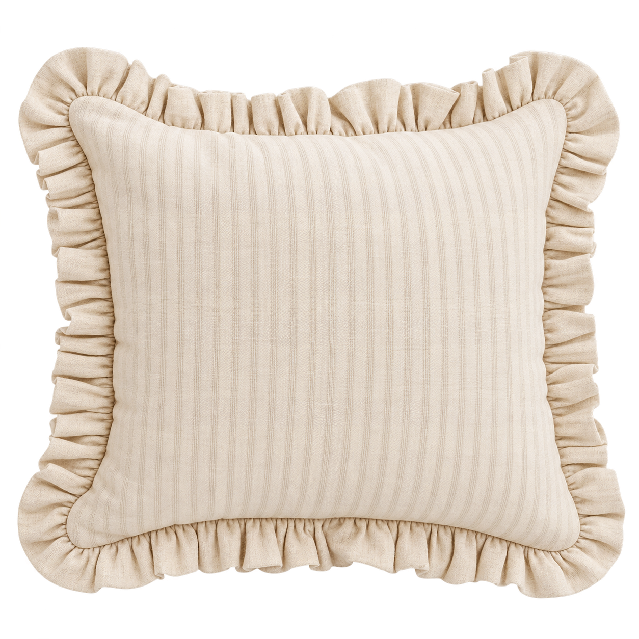 Estelle Cream Ruffle Cushion