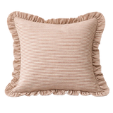 Fleurine Brick Stripe Ruffle Cushion