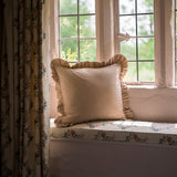 Fleurine Brick Stripe Ruffle Cushion