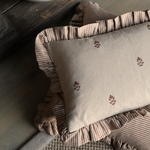 FleurineBrickStripe Ruffle Cushion