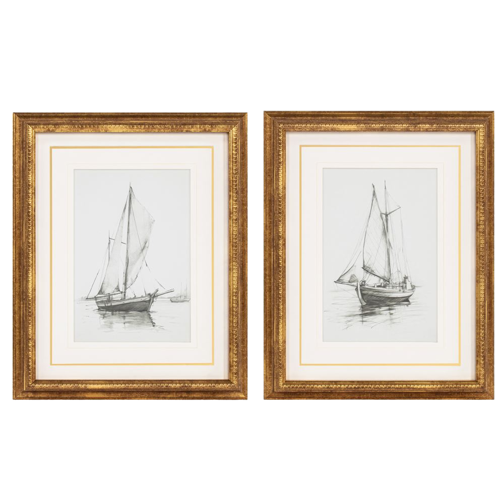 Framed Boats (Set of 2)