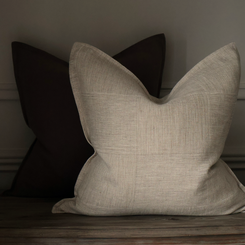 Freya Beige Linen Cushion