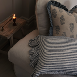 Florence Frill Blue Stripped Cushion