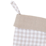 Natural Gingham Christmas Stocking
