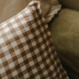 Camille Brown Gingham Cushion