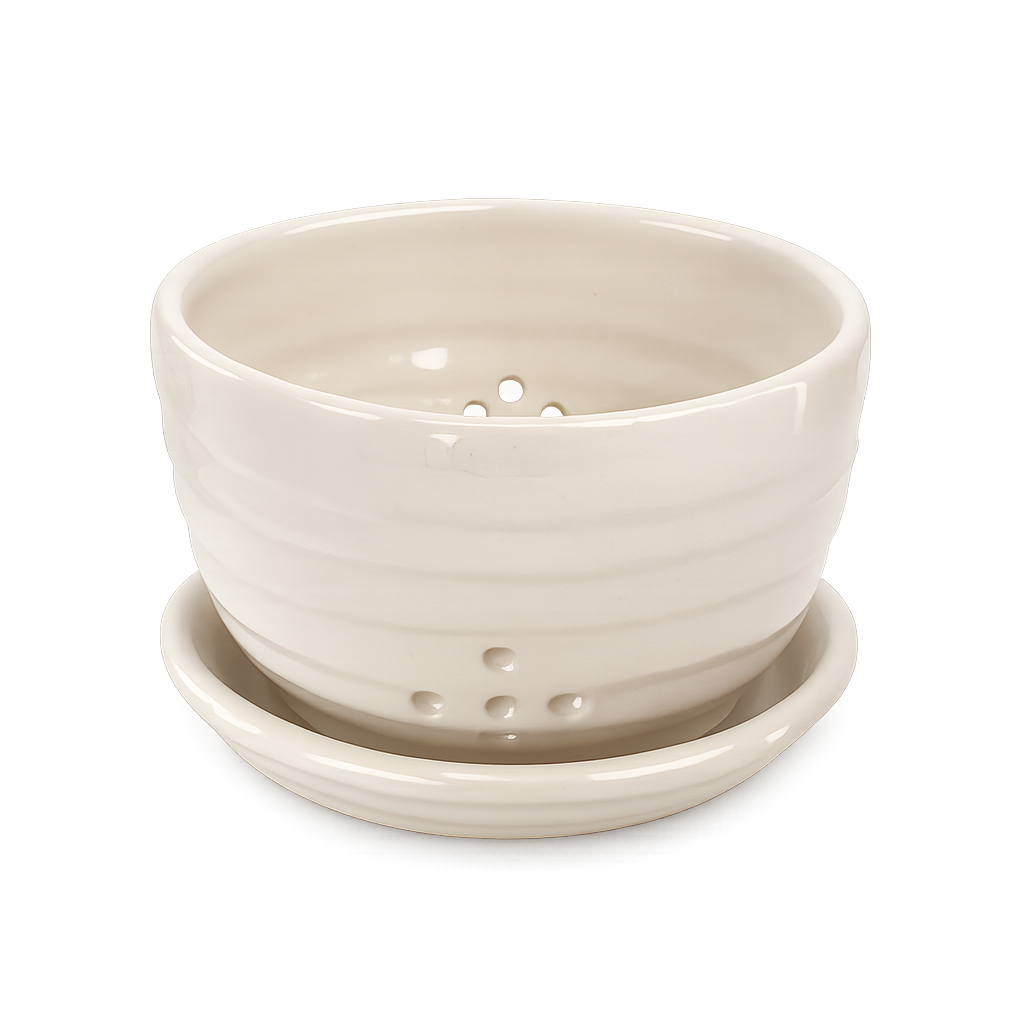 Handmade Berry Bowl & Drip Tray