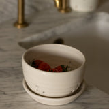 Handmade Oatmeal Berry Colander & Drip Tray