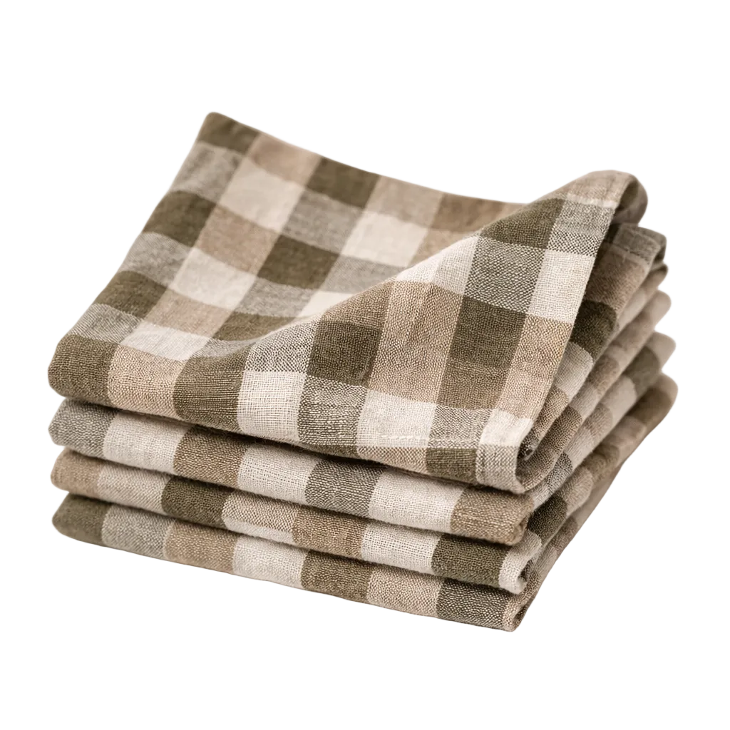 Harvest Check Napkins (Set of 4)
