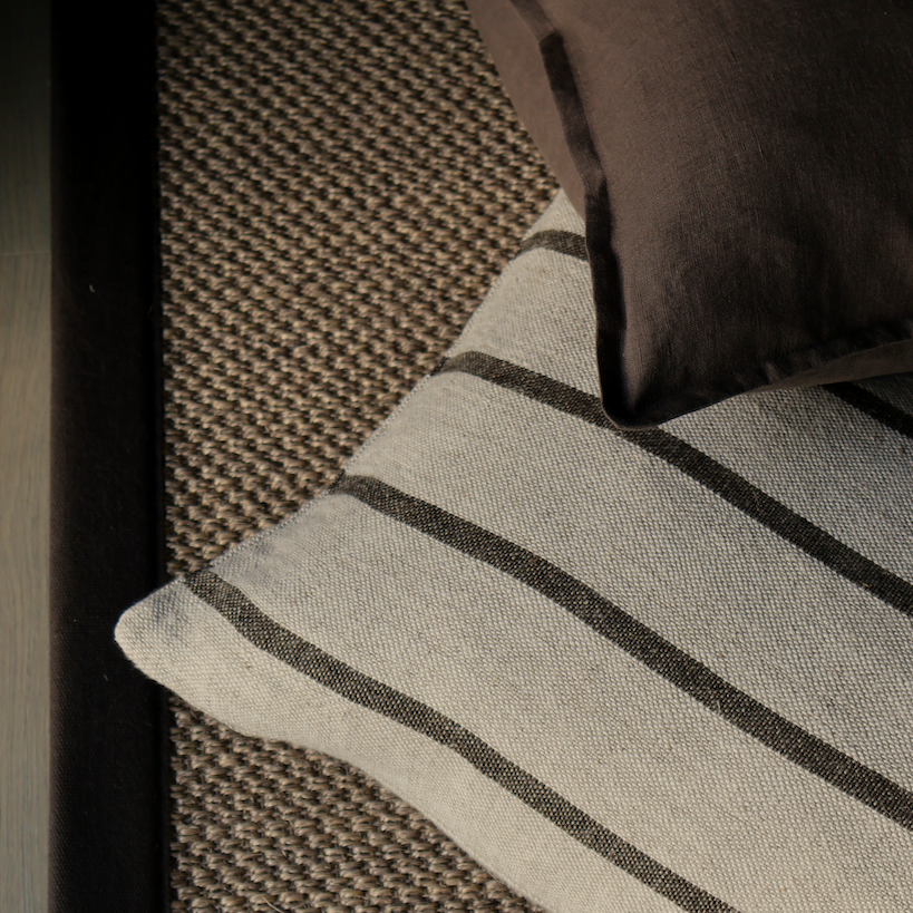 Hensley Cushion Stripe Brown 