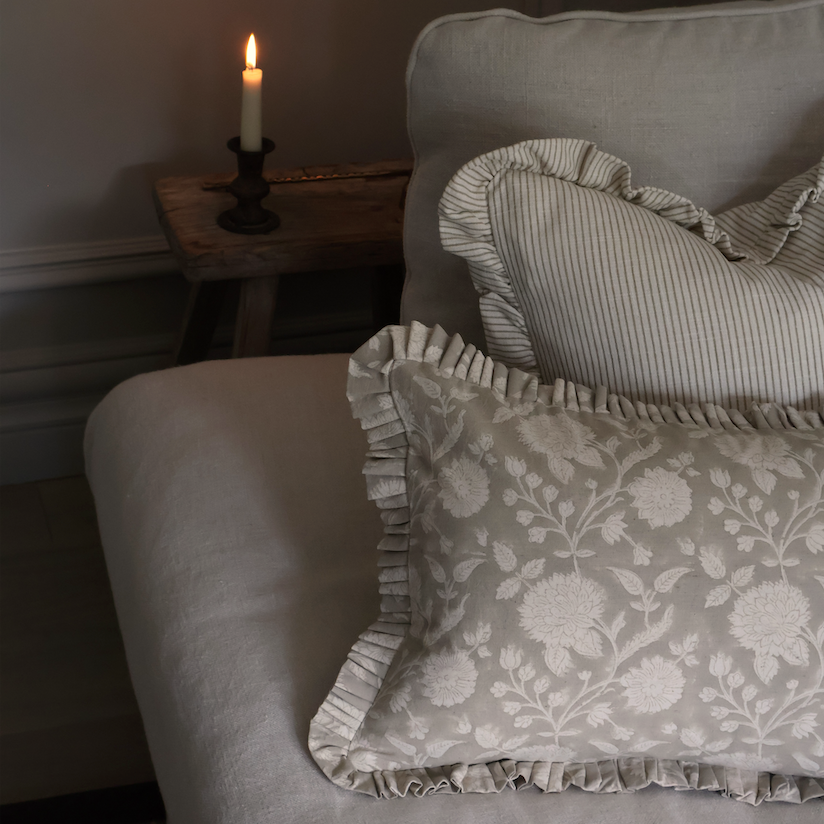 Hyacinth Floral Bolster Cushion