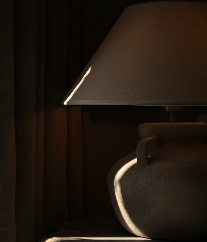 Aurelia Lamp with Cream Shade