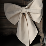 Large Cotton Cream Bow 