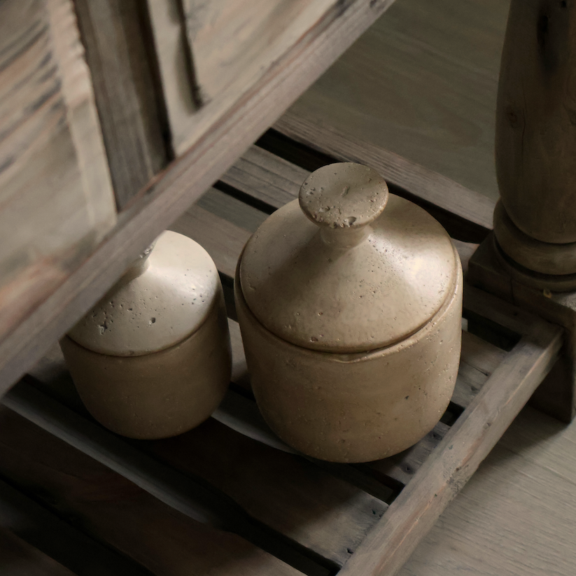Large Marna Taupe Jar