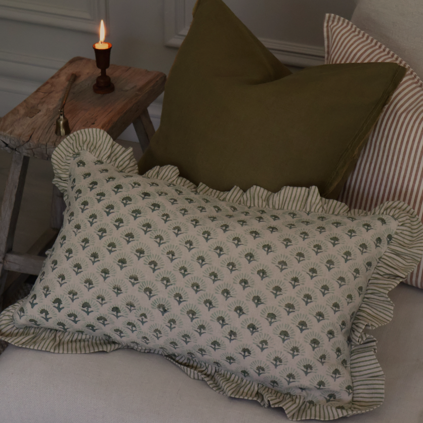 Laurent Block Print Cushion