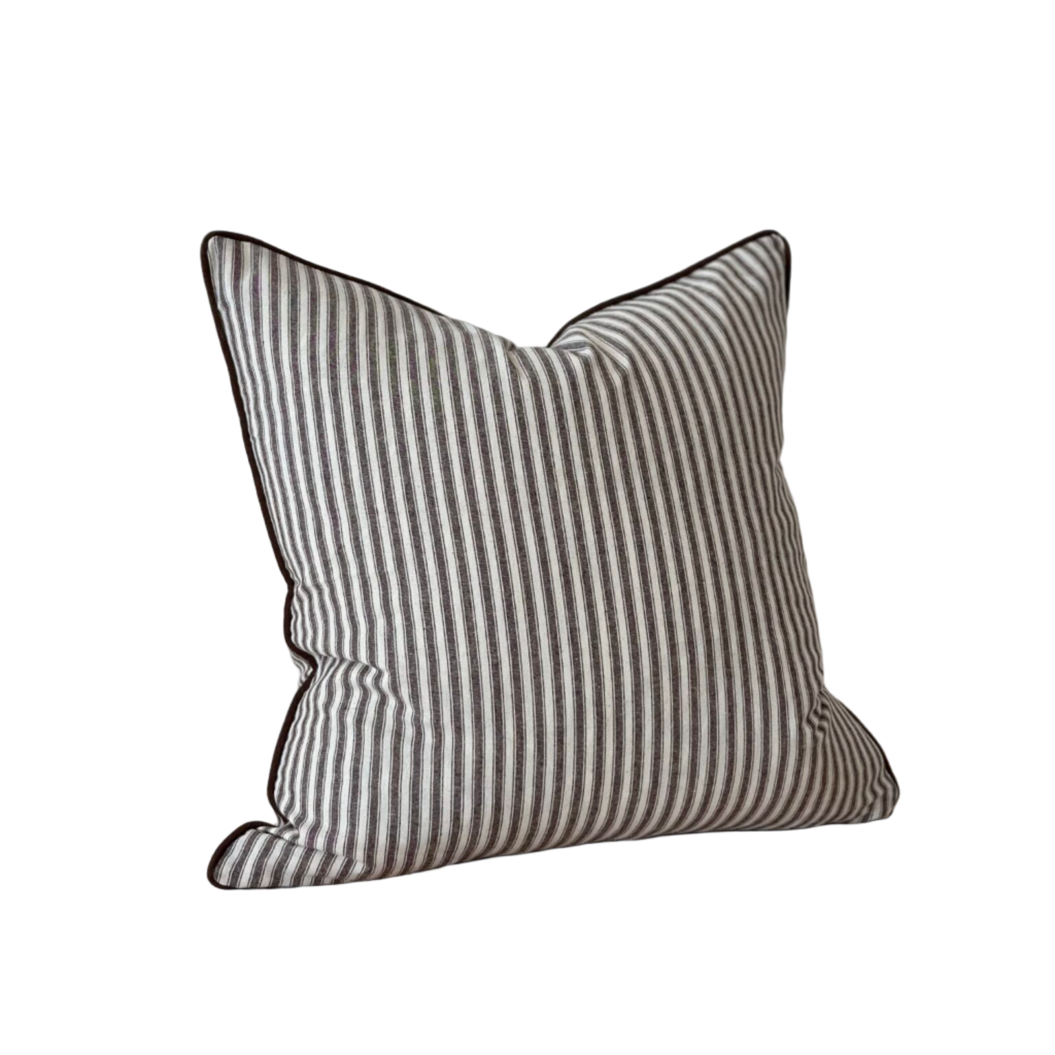 Leyla Dark Brown Stripe Cushion