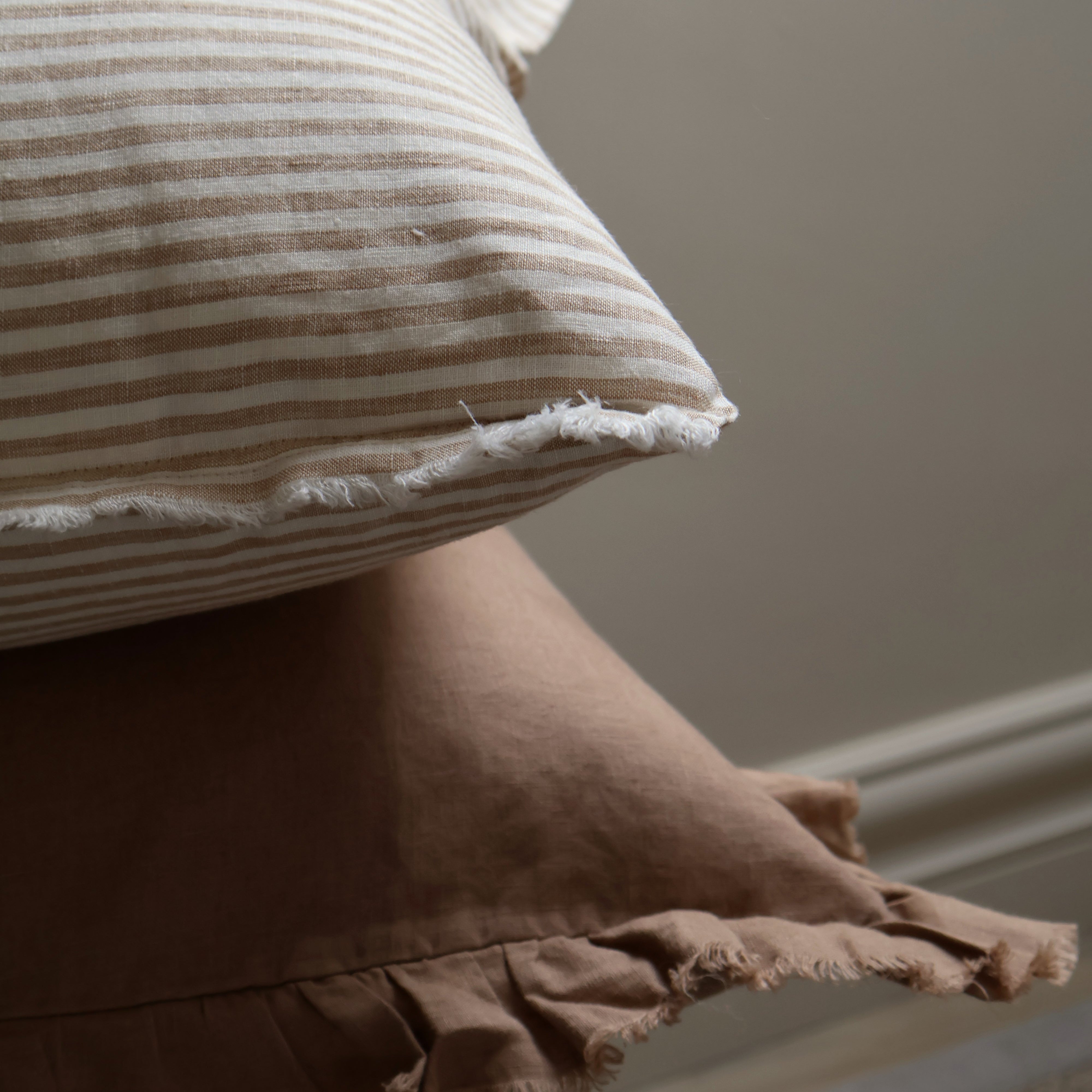 Light Brown Stripe Cushion