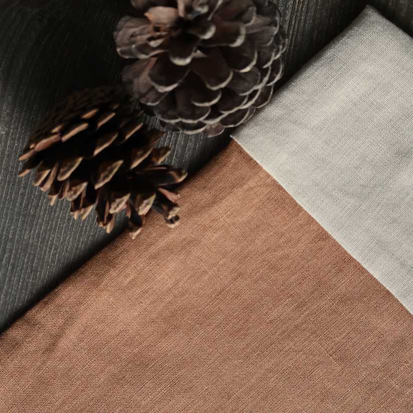 Cinnamon Linen Christmas Stocking 