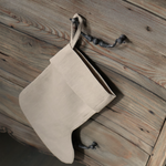 Natural Linen Christmas Stocking