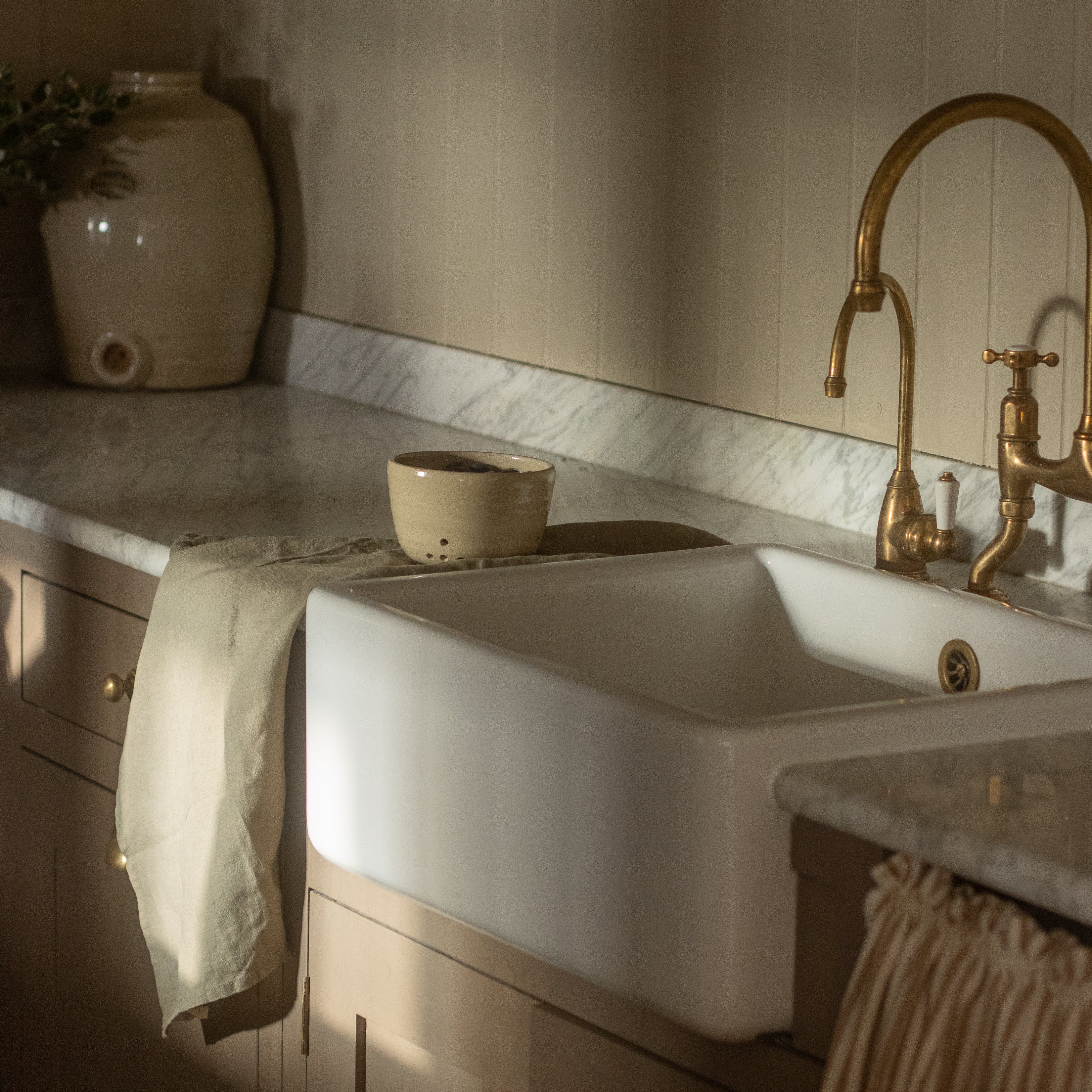 Lou Olive Linen Kitchen Towel