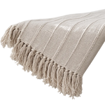 LuciaLarge Cream Cotton Throw/Bedspread