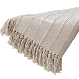 LuciaLarge Cream Cotton Throw/Bedspread